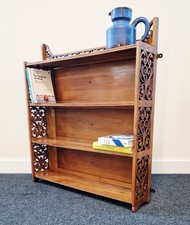 Unusual Antique Bookcase with Ornate Pierced Fretwork Circa 1900