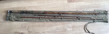Vintage Split Cane Sea Fishing Rod 3 Piece 8ft/6ft 8” + Bag #4