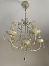 Laura Ashley Chella white 5 arm chandelier