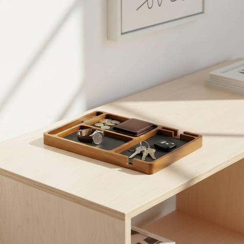 Wooden valet tray - tray, size