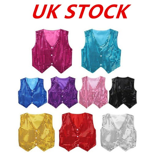 Boys girls sequin vest - sequin,