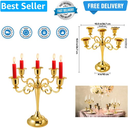 10in metal candle holder - metal, with