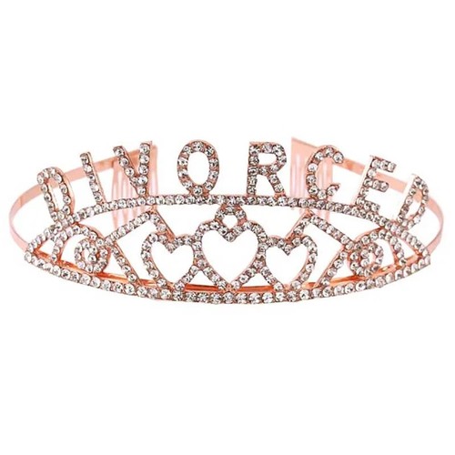 Divorce party tiara - rose, gold