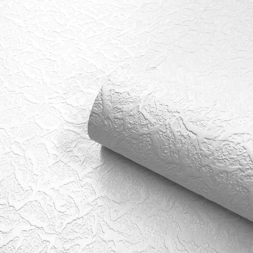 White paintable embossed - white,