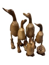 Wooden duck bamboo plain brown - duck,