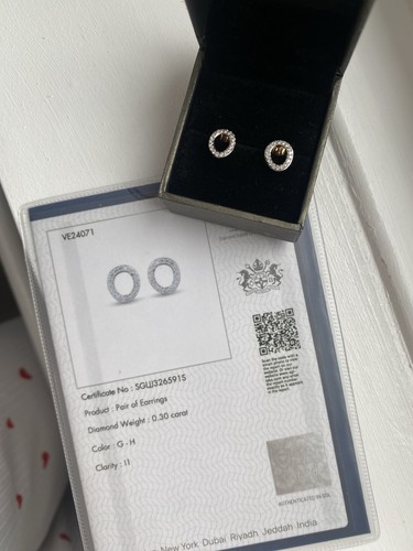 Stunning 9ct diamond earrings - stunning,