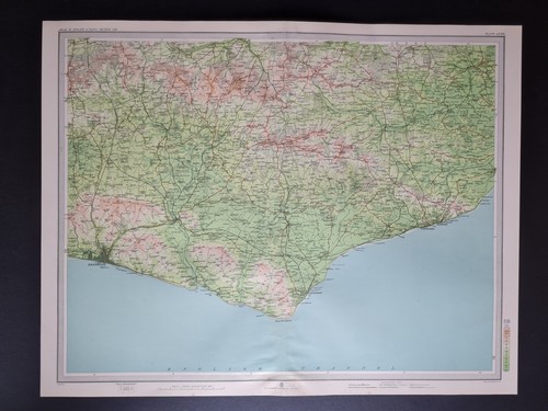 Antique 1903 map east sussex - map,