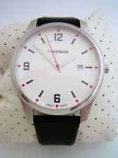 WENGER WATCH MENS CLASSIC 01.1441.108 STAINLESS STEEL SILICONE GENUINE SWISS