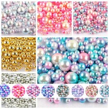 3-10mm Round Fake Pearl Beads Loose Balls for DIY Making Craft  Without Holes