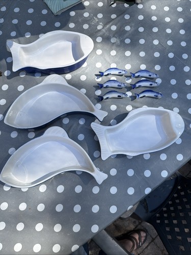 French blue white fish - white,