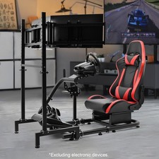 Marada G29 Racing Simulator Cockpit with TV Stand Fit Logitech G920 Thrustmaster
