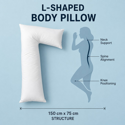 Shaped pillow body - l-shaped,
