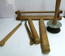3 VINTAGE WOODEN ROLLING PINS