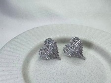 Silver Post  Gold Plated Cubic