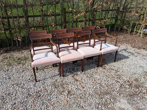 Set mahogany dining - 8, chairs