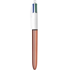 BIC 4 Multi Colour Rose Gold Ballpoint Pen 