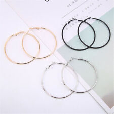  Pair Of Big Hoop Earrings Huge Large Round Hoops Chic Earrings UK Seller