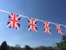 Union Jack Fabric Bunting 5.5m lengths 20 flags Free 1stClass Post