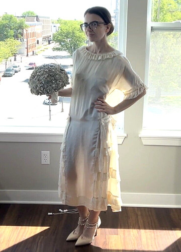 Vintage 1920s creamy ecru drop - 1920s,