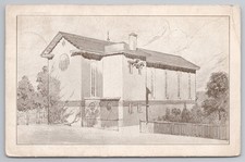 Unidentified Church Hall Chapel, Rotherhithe London SE Postmark 1910 Sketch