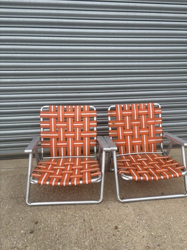 Pair vintage 1970s orange - vintage,