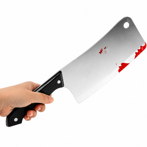 Bloody butcher cleaver knife - cleaver,