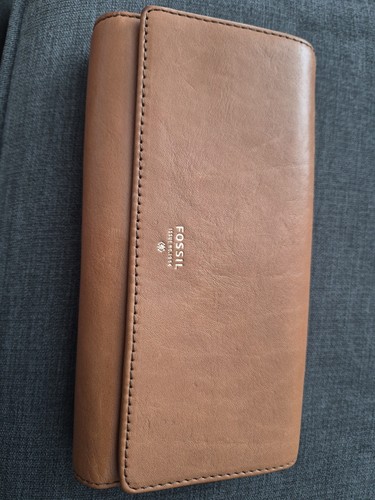 Woman fossil tan leather purse - woman,