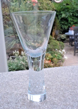 Glass Bubble Stem Champagne Flute 7in/18cm tall