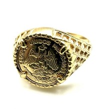 9ct Gold ESTADOS UNIDOS MEXICANOS Ring Gold EMPERADOR MAXIMILIANO Pinky Ring WOW