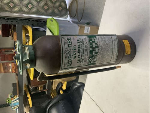 Vtg stop fire - brass, copper