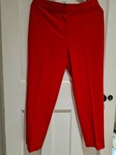 M&S Women's Red Trousers Cigarillos  Size 12 Short