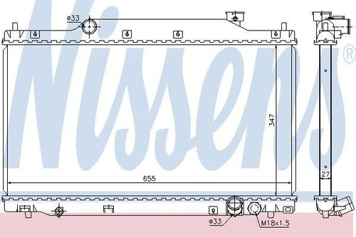 Nissens radiator for honda - nissens,