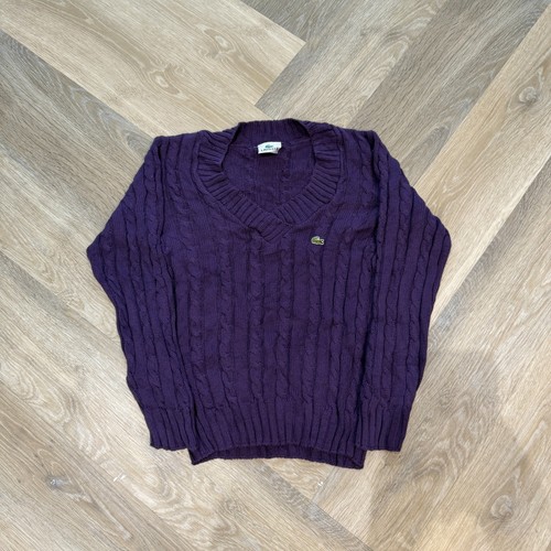 Lacoste cable knit neck - knit, v-neck