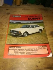 Autodata Nissan Datsun Sunny B210 B310 73-82 Car Repair Manual