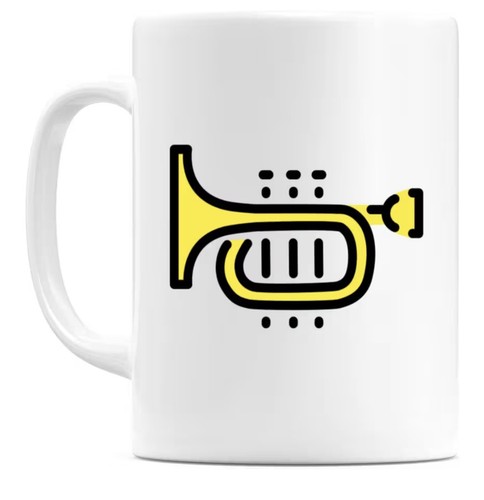 Trumpet emoji mug new gift - new-,