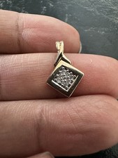Vintage gold diamond square - 9k,