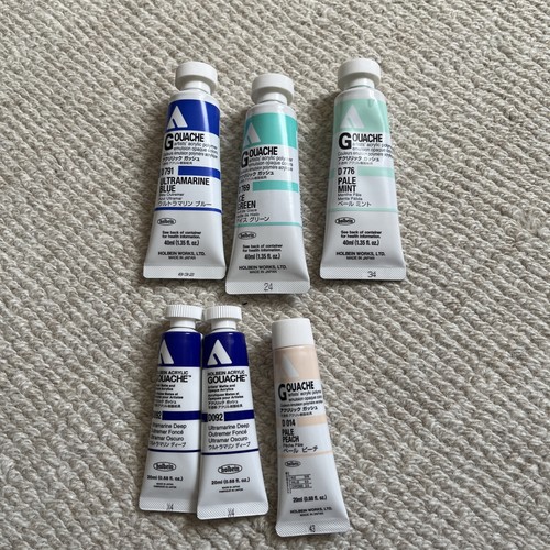 Holbein acrylgouache tubes 6 - tubes, x