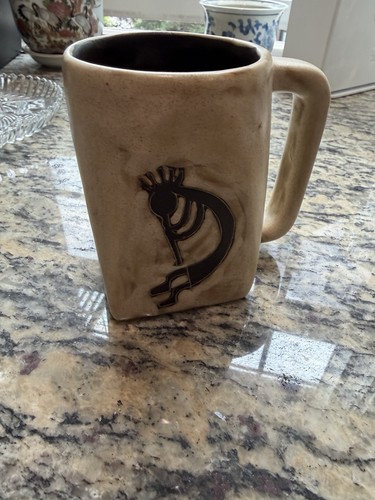 Handmade kokopelli mug - handmade,