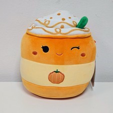 Halloween 7.5" Delindy Pumpkin Spiced Latte Squishmallow Autumn BNWT