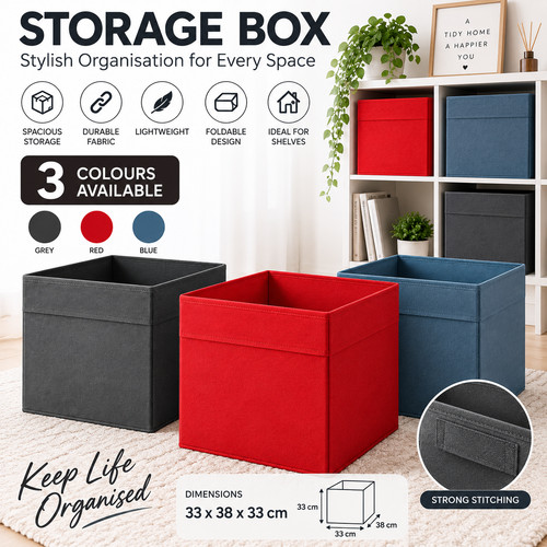 Fabric storage box - storage, 33x38x33cm