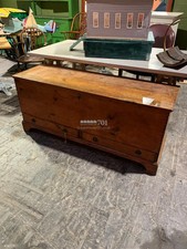 Large antique pine mule chest