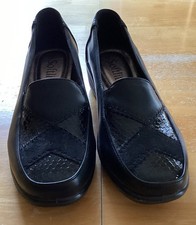 Soft lites Black Slip On Shoes Size 6 Wedge Heel Brand New Comfortable