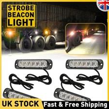 4x Amber 6 LED Car Truck
