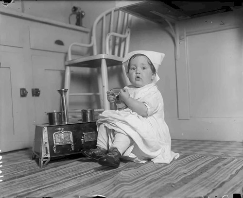 Navy kitchen 1930s - navy, vintage