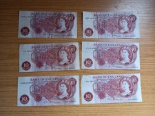 6 x Vintage 10 Shilling Bank