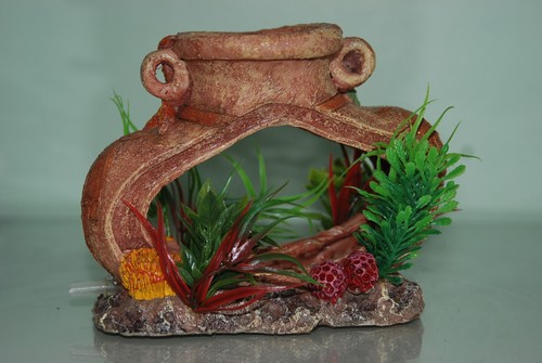 Aquarium old pot - aquarium, complete