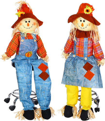 Pack sitting scarecrows - 60",