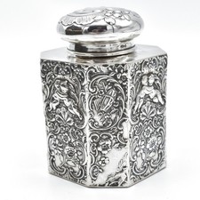 Antique Solid Silver Tea Caddy