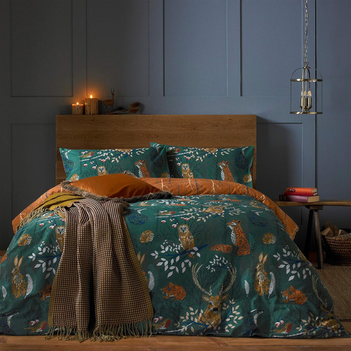 Forest fauna woodland duvet - woodland,