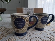 Laura Ashley Hedingham edwin Collectables Set of 2 Mugs blue sage coffee tea gif